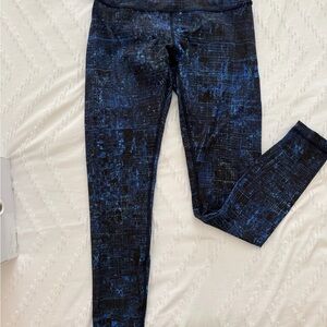 Blue and Black Patterned Lululemon Leggings